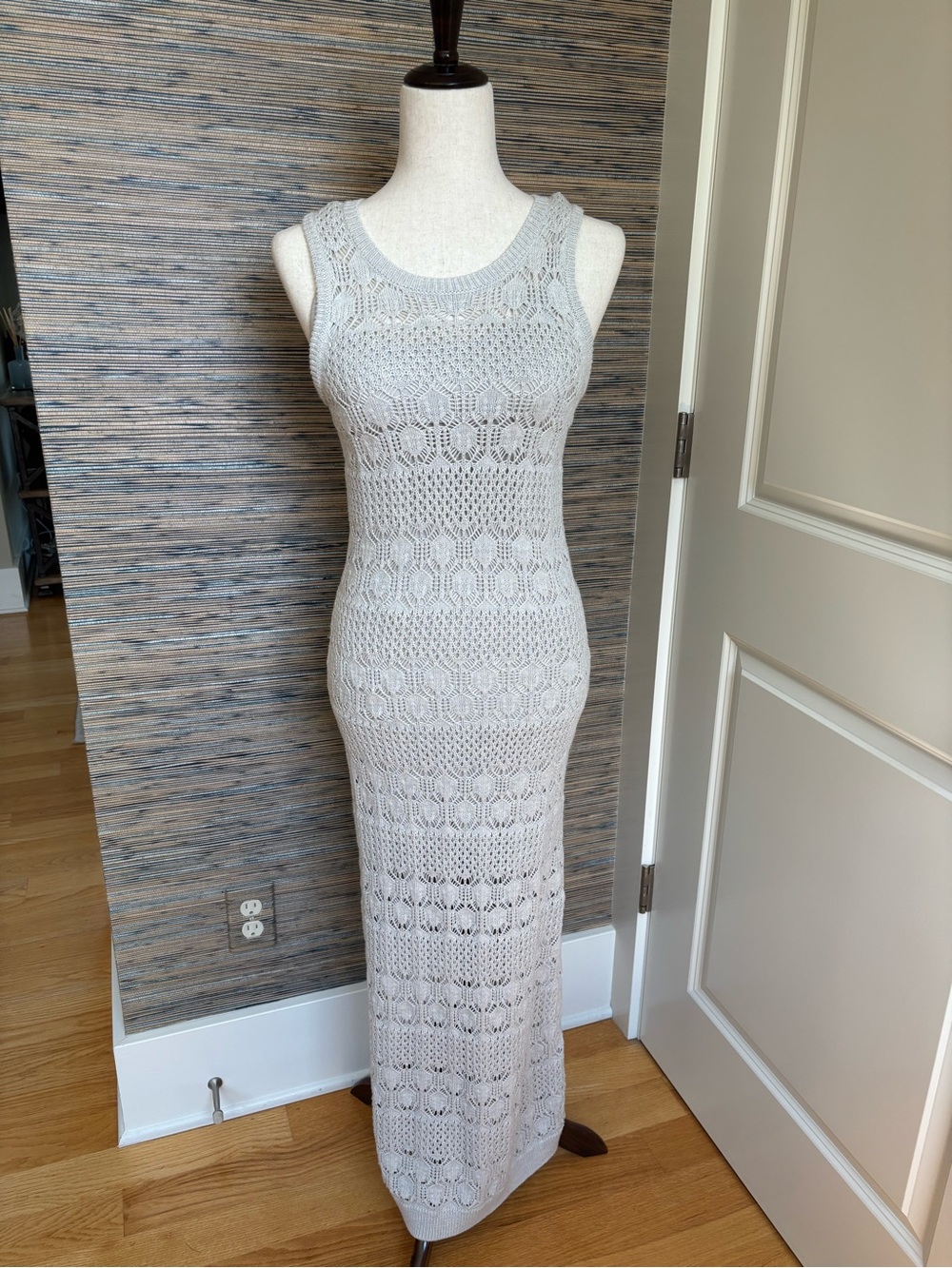 Splendid Light Gray Sleeveless Knit Maxi Dress